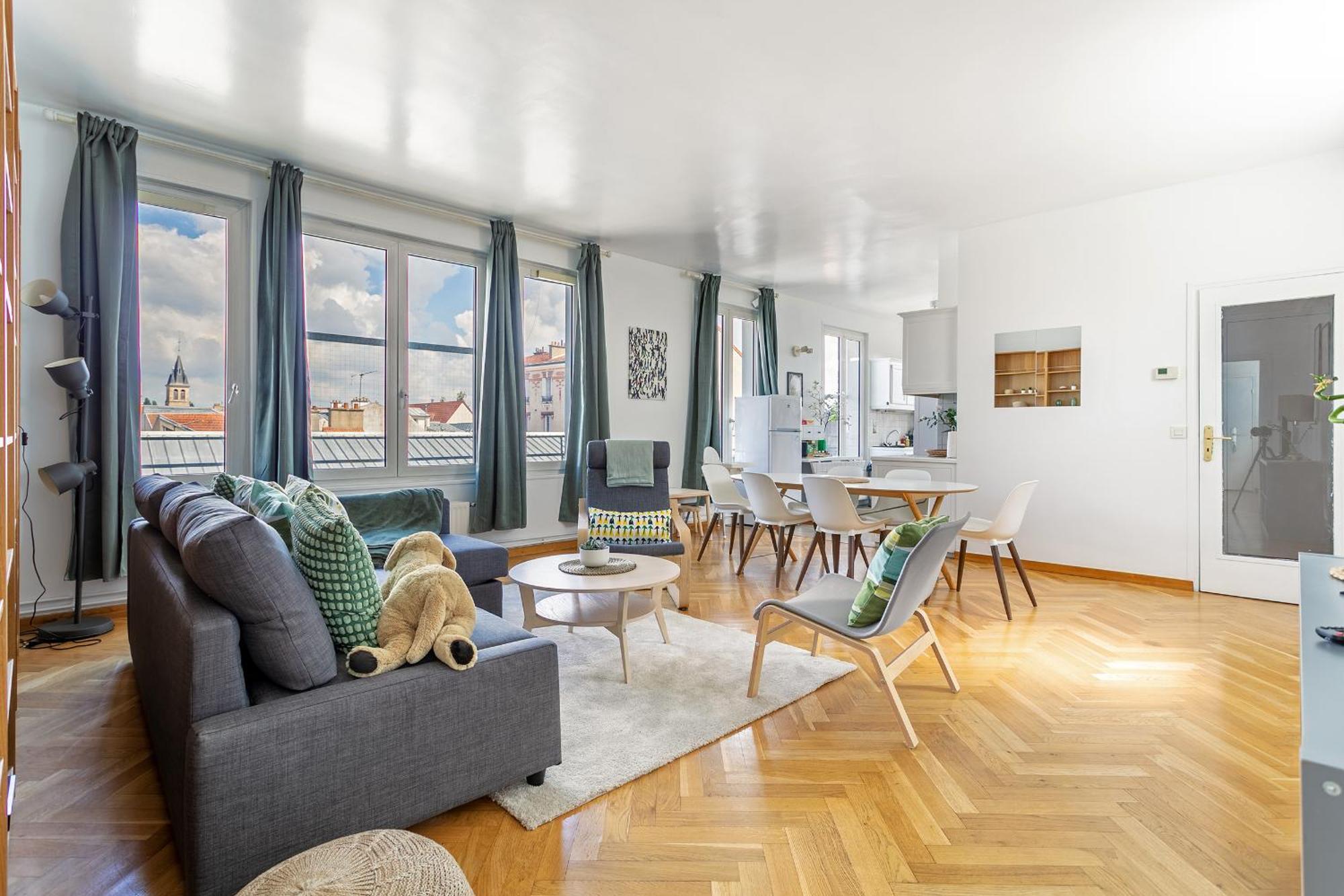 塞纳河畔皮埃尔菲特Parisian Penthouse With Large Terrasse公寓 外观 照片